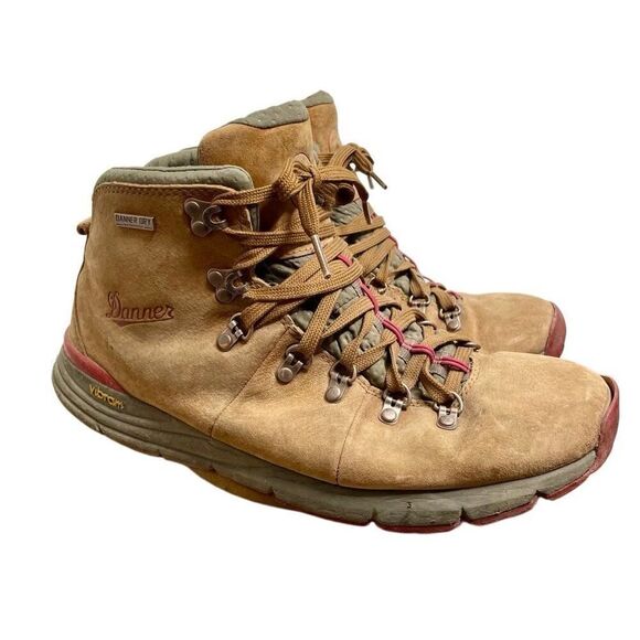Danner Mountain 600 Brown Red Leather Hiking Boots 10.5 Men’s 4.5” Outdoor Read - Picture 1 of 8